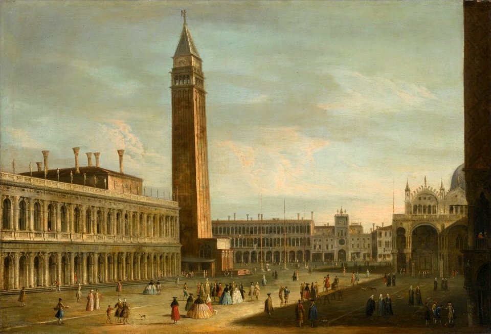 'Venice, A View of Piazza San Marco, Looking North' by Apollonio Domenichini