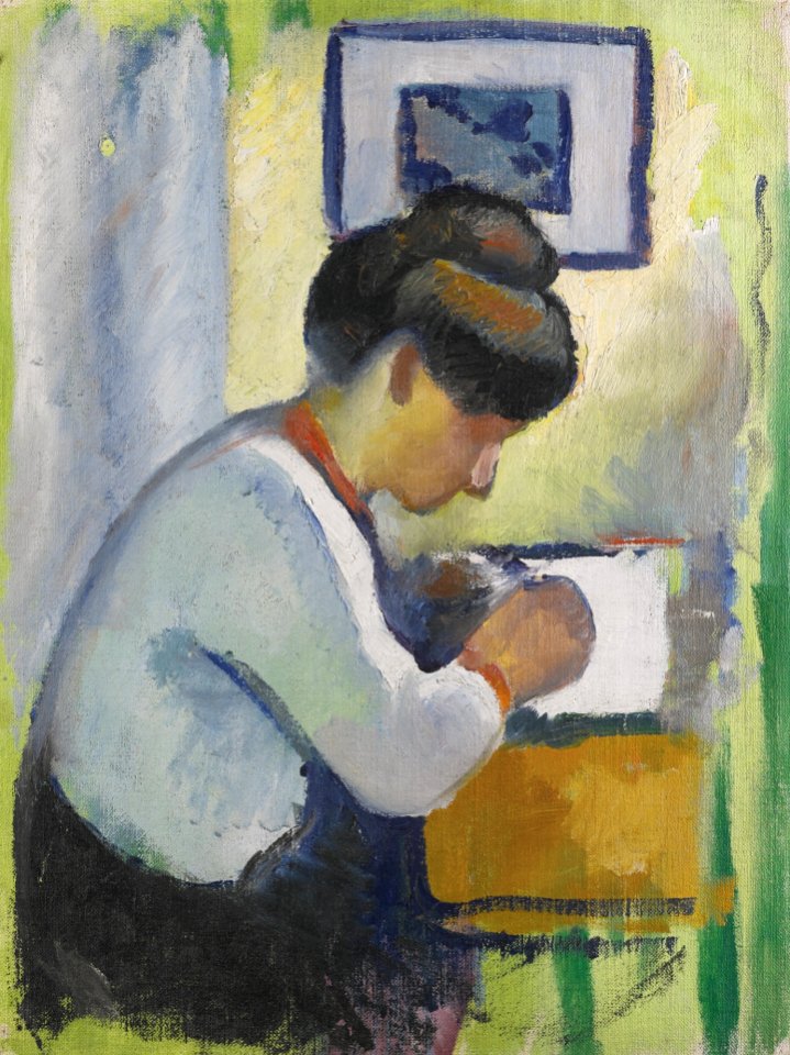 'Woman Writing' by August Macke, 1910