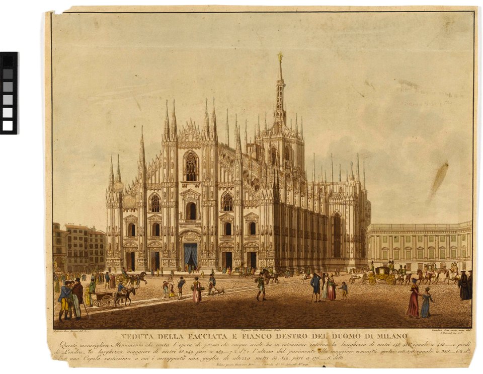 'Veduta della Facciata e Fianco Destro del Duomo di Milano' RMG PY6119