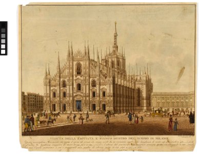 'Veduta della Facciata e Fianco Destro del Duomo di Milano' RMG PY6119