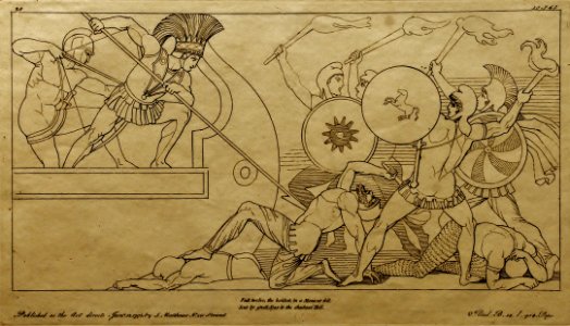 (20) Flaxman Ilias 1795, Zeichnung 1793, 194 x 338 mm