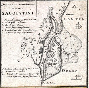 (1737) Delineatio munimenti et Portus S.AUGUSTINI by Homann Heirs