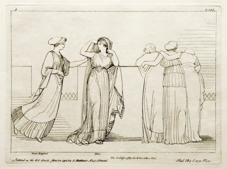(4) Flaxman Ilias 1793, gestochen 1795, 186 x 252 mm