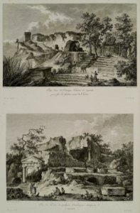 (1) Petite vue de l'antique théâtre de Syracuse prise sur les gradins même du théâtre (2) Vue des restes de quelque - Saint-non Jean Claude Richard Abbé De - 1786