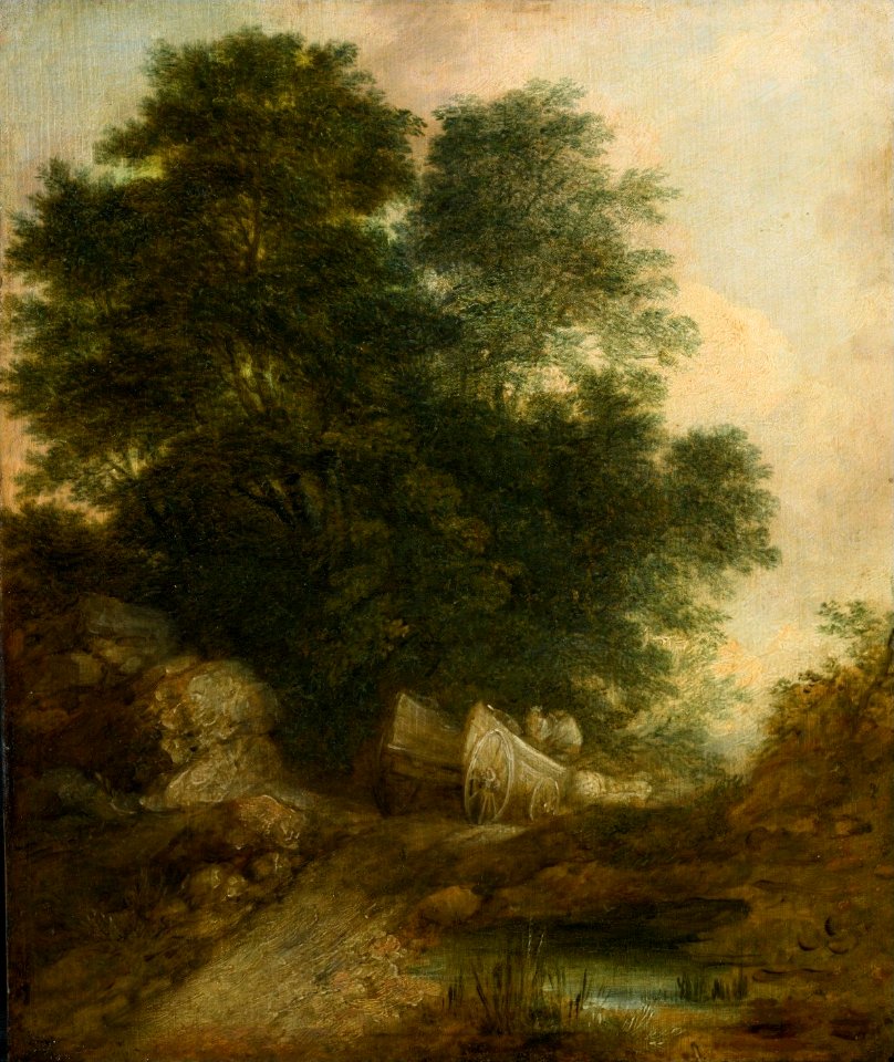 'Wooded Landscape with Peasants in a Wagon' by Thomas Gainsborough