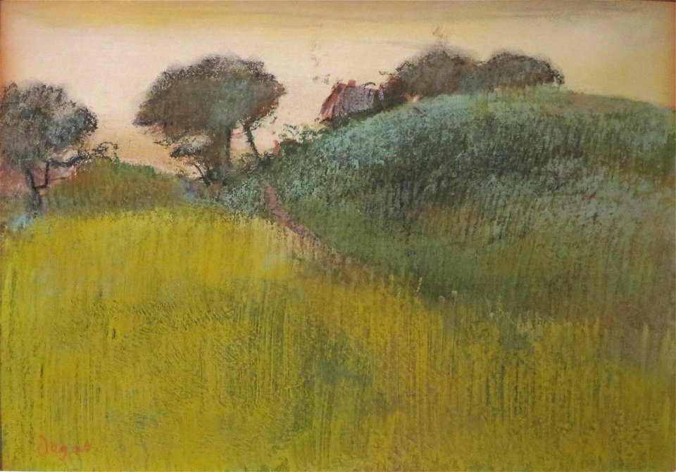 'Wheat Field and Green Hill' by Edgar Degas, Norton Simon Museum