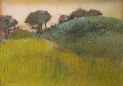 'Wheat Field and Green Hill' by Edgar Degas, Norton Simon Museum