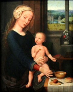 ( D ) Gerard David (workshop) - Madonna Feeding the Child (ca 1510) (7687599718)