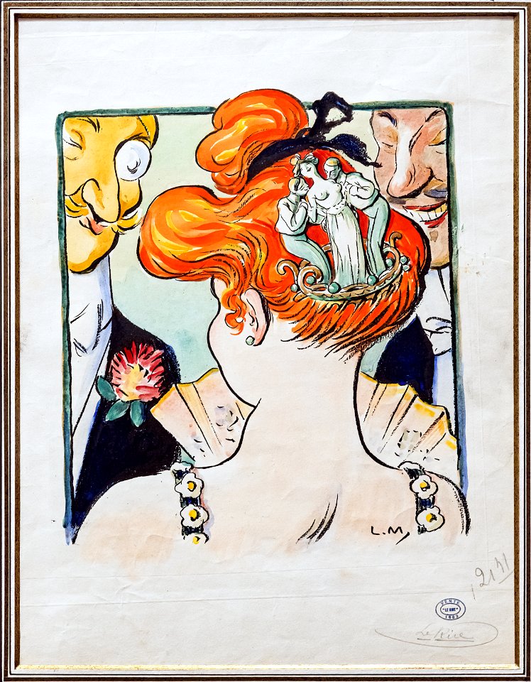 (Albi) A quoi rêvent les jeunes filles - Lucien Métivet 1903 lithographie