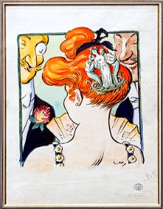 (Albi) A quoi rêvent les jeunes filles - Lucien Métivet 1903 lithographie
