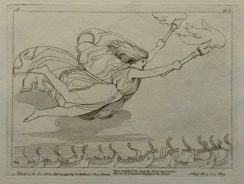 (16) Flaxman Ilias 1795, Zeichnung 1793, 183 x 244 mm mm