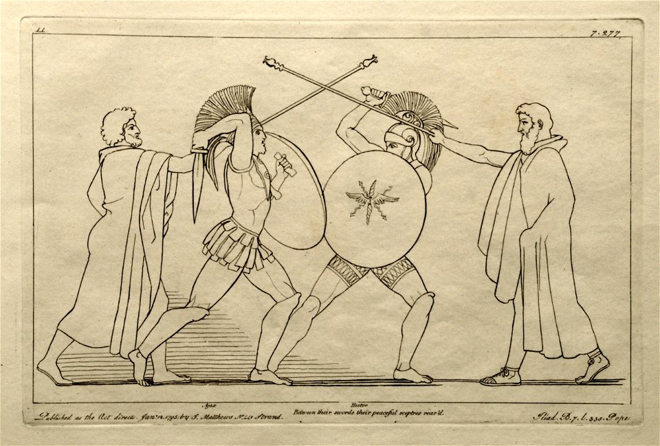 (11) Flaxman Ilias 1795, Zeichnung 1793, 186 x 283 mm