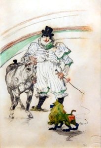 (Albi) Au Cirque ; Cheval et singe dressés 1899 - Toulouse-Lautrec