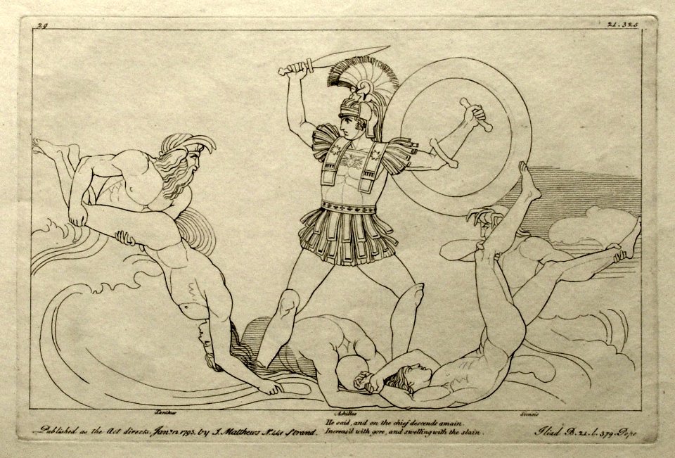 (29) Flaxman Ilias 1793, gestochen 1795, 185 x 275