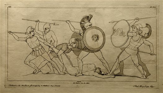 (22) Flaxman Ilias 1795, Zeichnung 1793, 188 x 344 mm