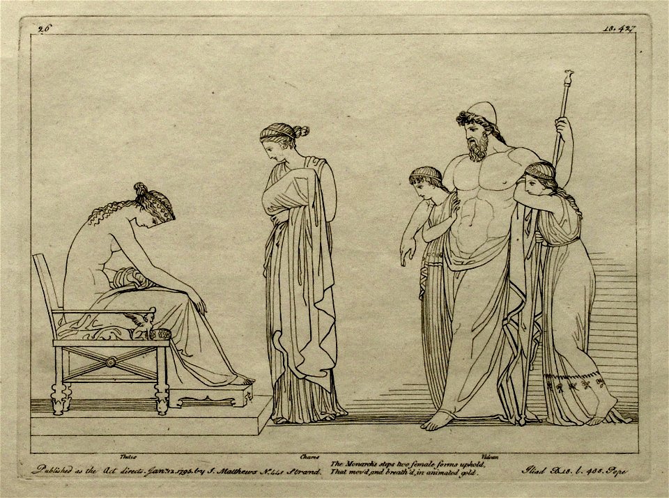 (26) Flaxman Ilias 1795, Zeichnung 1793, 184 x 248 mm