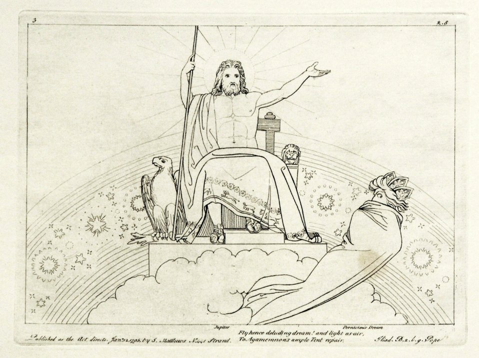 (3) Flaxman Ilias 1793, gestochen 1795, 183 x 252 mm