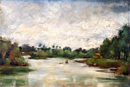 (Albi) Bords de la Garonne - Henri Rachou Huile sur bois MTL.inv.371