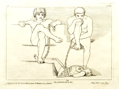 (8) Flaxman Ilias Kupferstich 1795, Zeichnung 1793, 185 x 251 mm