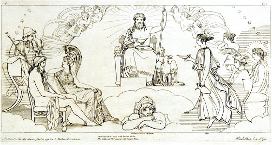 (6) Flaxman Ilias 1793, gestochen 1795, 186 x 358 mm