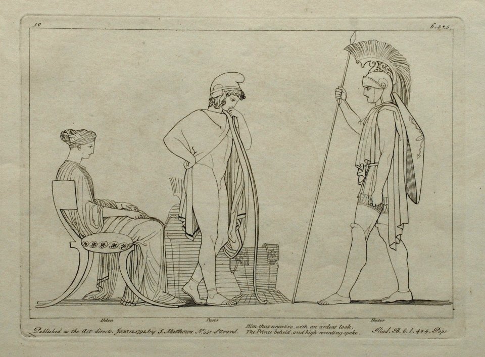 (10) Flaxman Ilias 1795, Zeichnung 1793, 182 x 252 mm