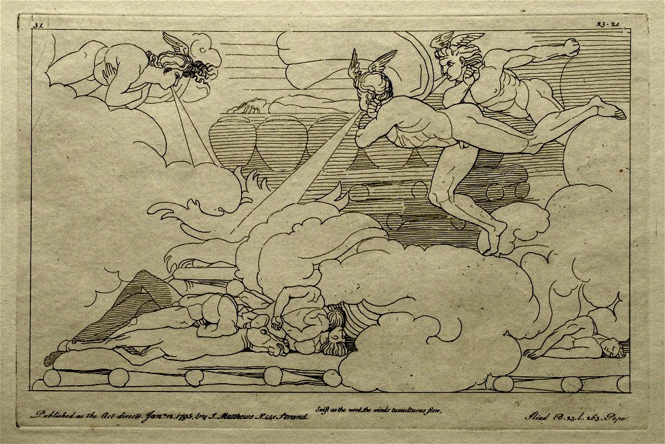 (31) Flaxman Ilias 1793, gestochen 1795, 188 x 286 mm