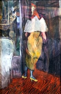 (Albi) Femme en toilette de bal à l'entrée d'une loge de théâtre 1894 - Toulouse-Lautrec MTL.165