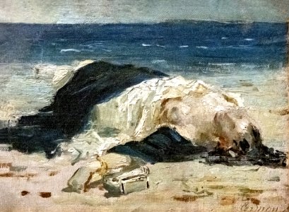 (Albi) Femme sur une plage - Fernand Cormon - vers 1874