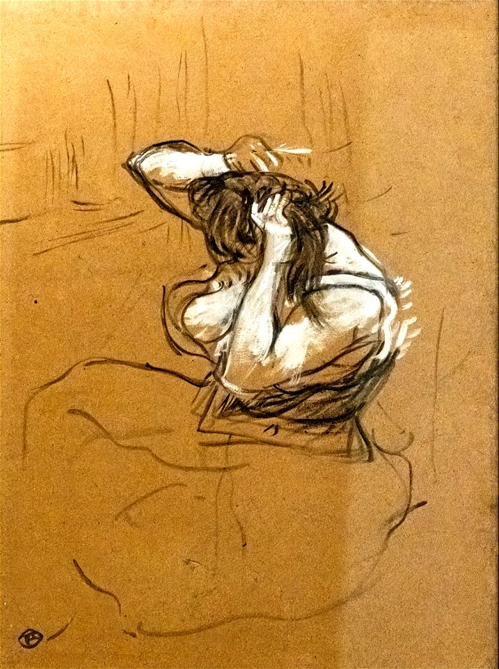 (Albi) Femme qui se peigne 1896 - Toulouse-Lautrec - Musée Toulouse-Lautrec MTL.191