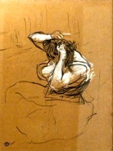 (Albi) Femme qui se peigne 1896 - Toulouse-Lautrec - Musée Toulouse-Lautrec MTL.191