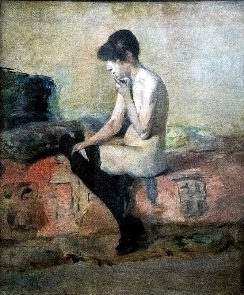 (Albi) Etude de nu. Femme assise sur un divan - Toulouse-Lautrec - 1882 - MTL.78