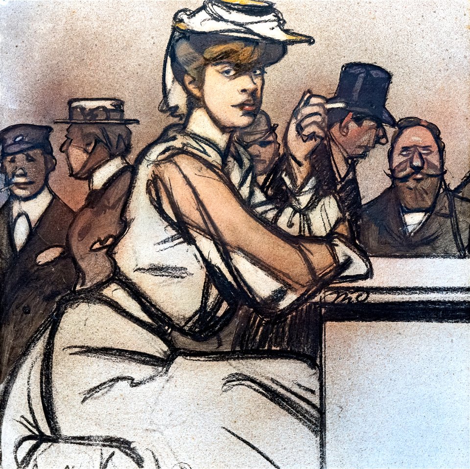 (Albi) Elégant en robe blanche à la cigarette (1910) - Maxime Dethomas