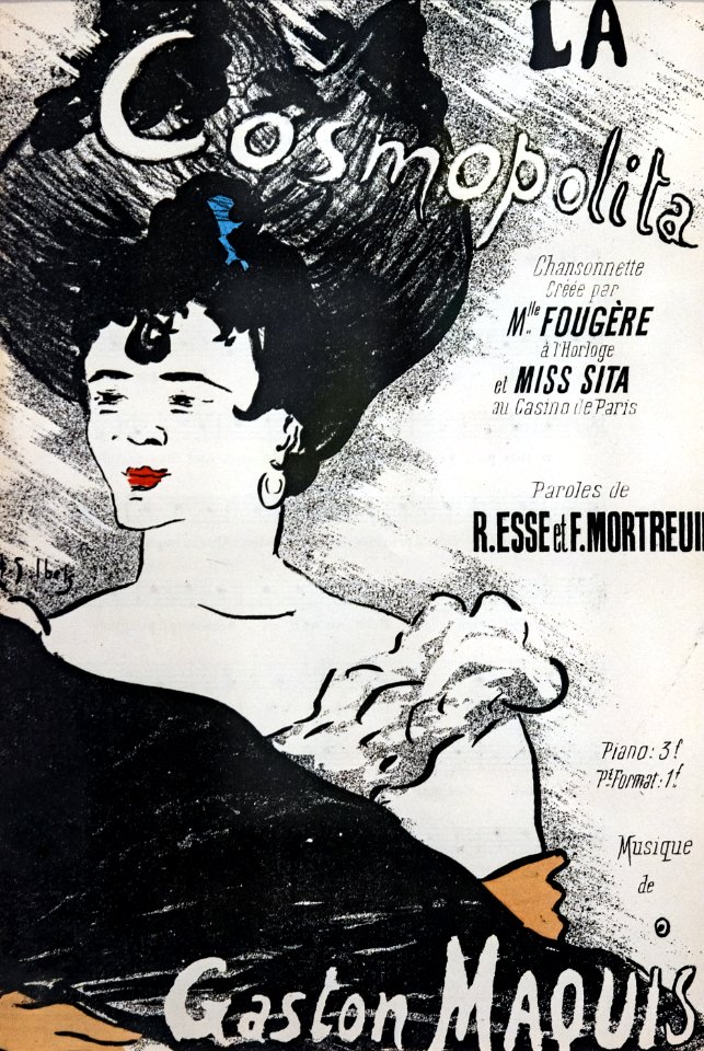 (Albi) La Cosmopolita, page de partition - Henri-Gabriel Ibels 1894