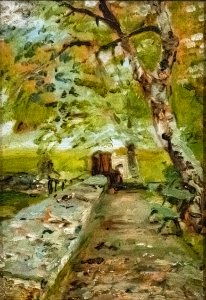(Albi) Château du Bosc, la terrasse - Toulouse-Lautrec - 1880 - MTL.44