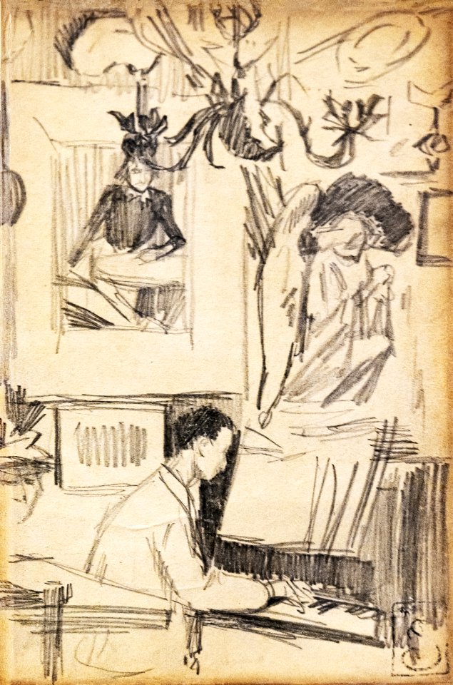 (Albi) Intérieur du cabaret Le Mirliton - Théophile Alexandre Steinlen