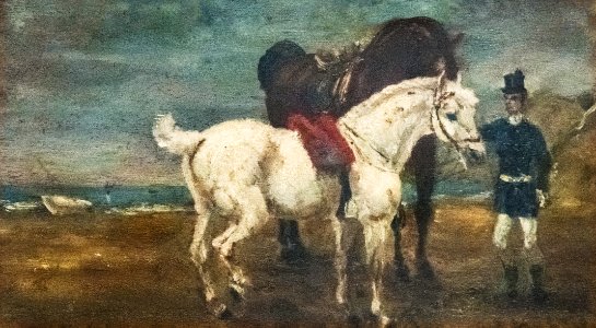 (Albi) Deux chevaux et groom - Toulouse-Lautrec - Musée Toulouse-Lautrec d'Albi