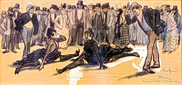 (Albi) La Goulue et Valentin de Désossé dansant au Moulin Rouge (1895) - Théophile Alexandre Steinlen