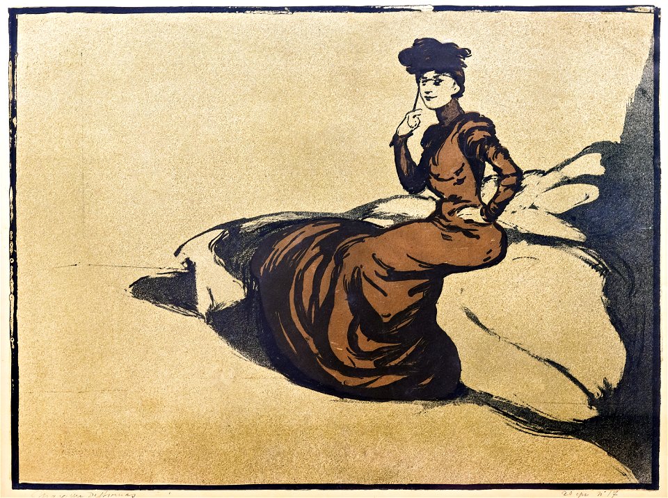 (Albi) Femme assise - Maxime Dethomas ~1900 Lithographie