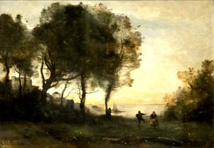 (Albi) Jean-Baptiste Corot - Souvenir d'Italie, danseurs des rivages de Capri MTL.inv244