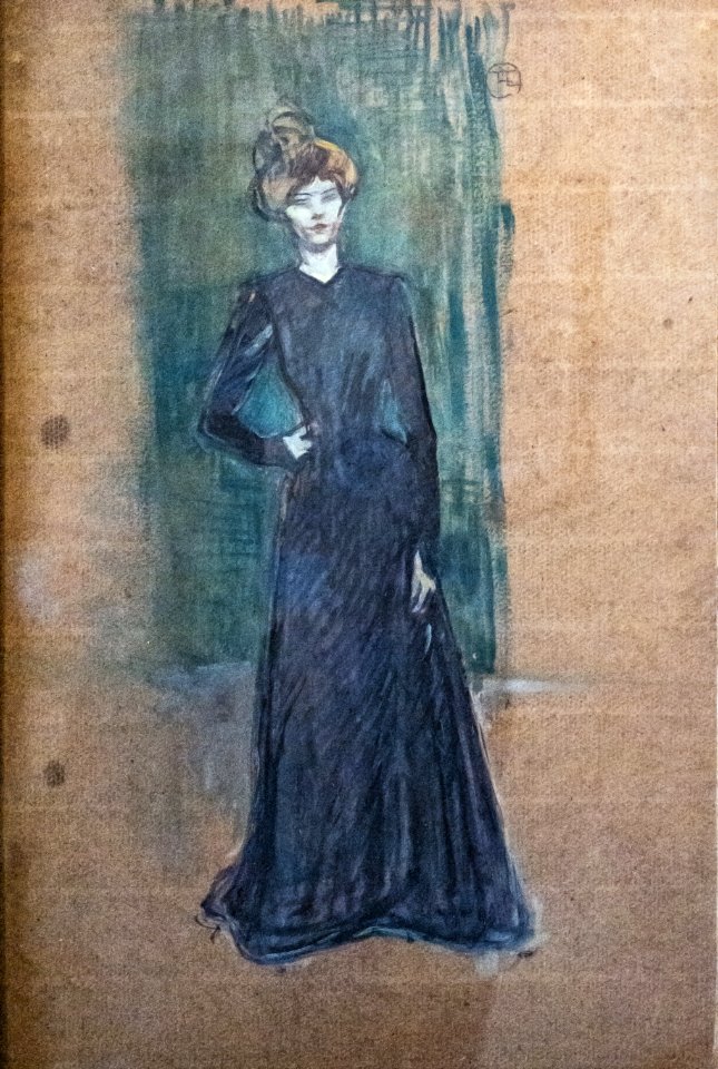 (Albi) Melle Margouin en fourreau de mannequin 1900 - Toulouse-Lautrec MTL Inv.09.01.01