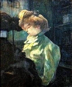 (Albi) La modiste, Melle Louise Blouet dite d'Enguin 1900 - Toulouse-Lautrec, MTL.212. Free illustration for personal and commercial use.