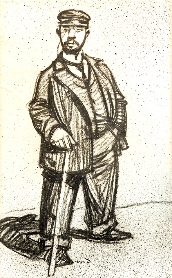 (Albi) Musée Toulouse-Lautrec - Portrait de Toulouse-Lautrec en pied, en costume de plage (1898)- Maxime Dethomas