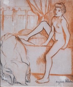 (Albi) Nu sortant du bain ~1904 - Suzanne Valadon - Sanguine sur papier
