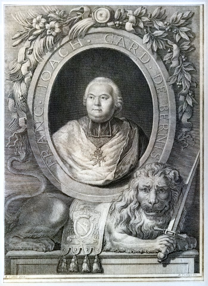 (Albi) Portrait et armes du cardinal de Pierre de Benis par Domenico Cunego - Musée Toulouse-Lautrec d'Albi
