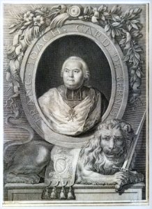 (Albi) Portrait et armes du cardinal de Pierre de Benis par Domenico Cunego - Musée Toulouse-Lautrec d'Albi