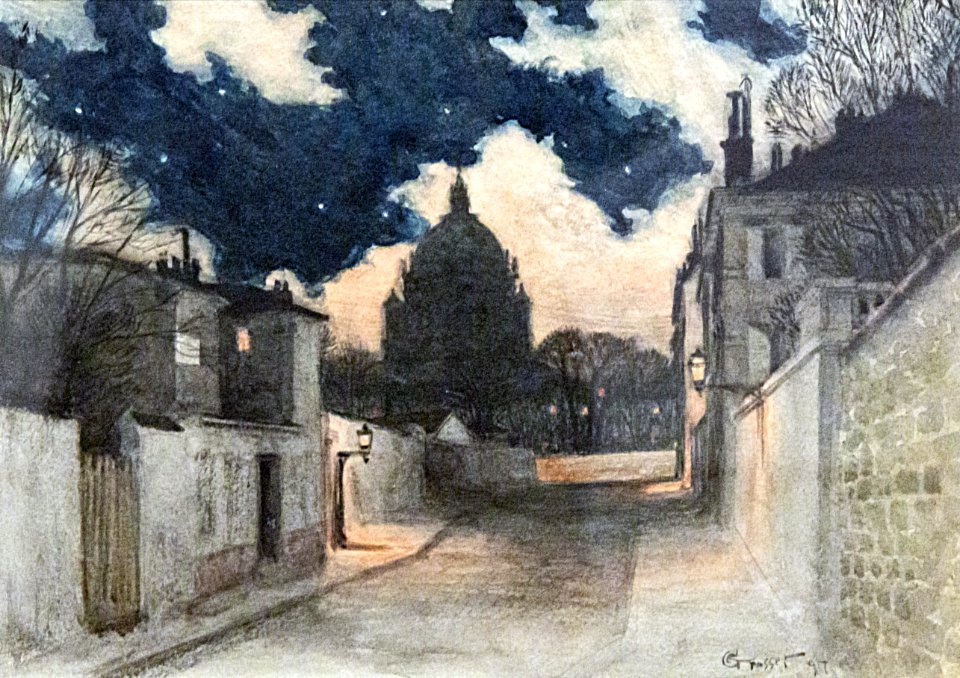 (Albi) Nuit étoilée à Montmartre (1897) Eugène Grasset