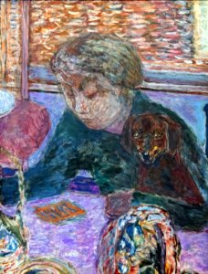 (Albi) Portrait au chien (1941) Pierre Bonnard MTL.Inv.71