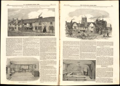 (Illustrations of Shakespeare's house and school) (28004023965)