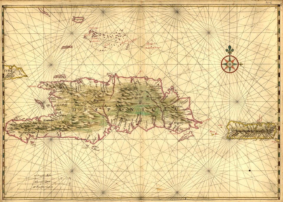 (Map of the islands of Hispaniola and Puerto Rico). LOC 2003623402