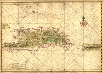 (Map of the islands of Hispaniola and Puerto Rico). LOC 2003623402